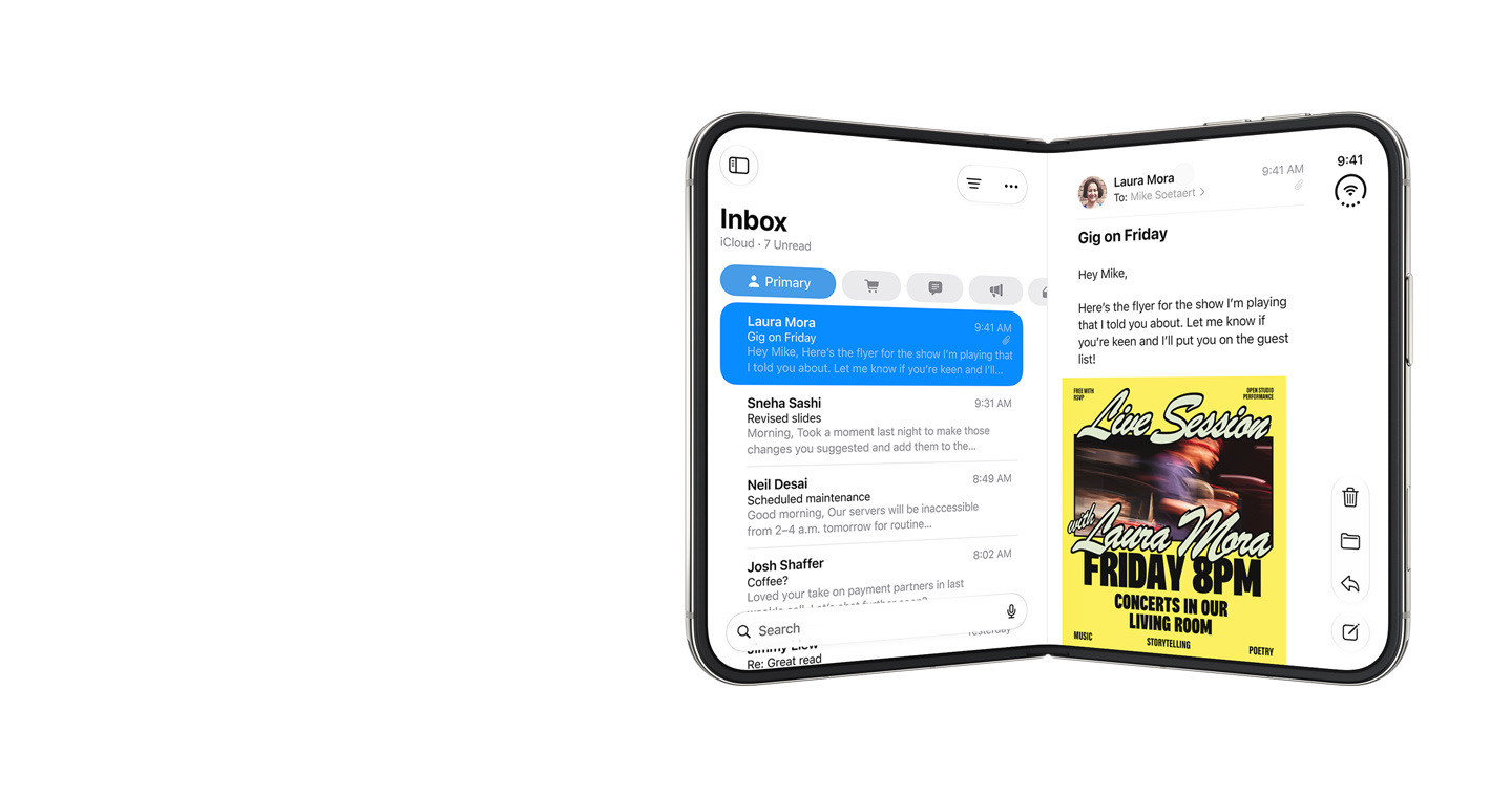 iPhone Duo rozložený do 7,6palcového displeje